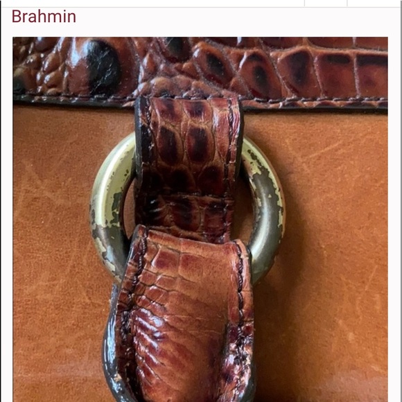 Brahmin Cognac woven leather bag - Picture 4 of 6